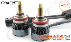 Den led o to Owleye A360 S3 H11 58W Ban cap nhat 2022-2