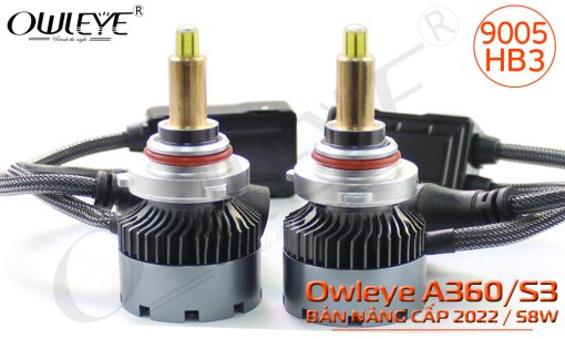 Den led o to Owleye A360 S3 HB3 9005 58W Ban cap nhat 2022-1