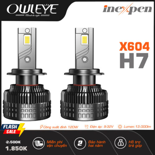 Inexpen x604, mẫu bóng đèn led ô tô công suất cao 120W đến từ Owleye 4 Đèn-led-ô-tô-H4-sáng-nhất-hiện-nay-Owleye-X604-inexpen-h7-1