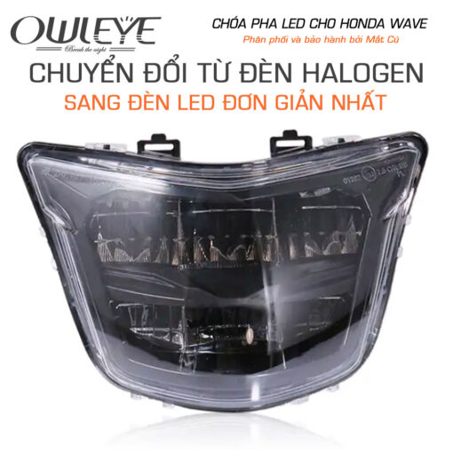 Chóa đèn pha led xe máy hai tầng cho Wave - Ảnh 4